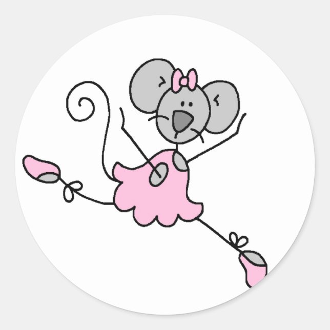 Mouse Ballerina One Sticker (Front)