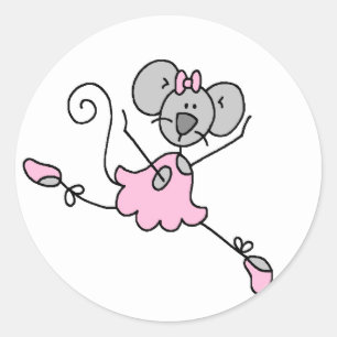 Mouse Ballerina One Sticker