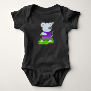 Mouse Baseball Baseball bat Baby Bodysuit