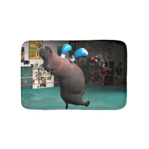Mouse Beats Hippo KO Bath Mat