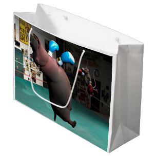 Mouse Beats Hippo KO Large Gift Bag