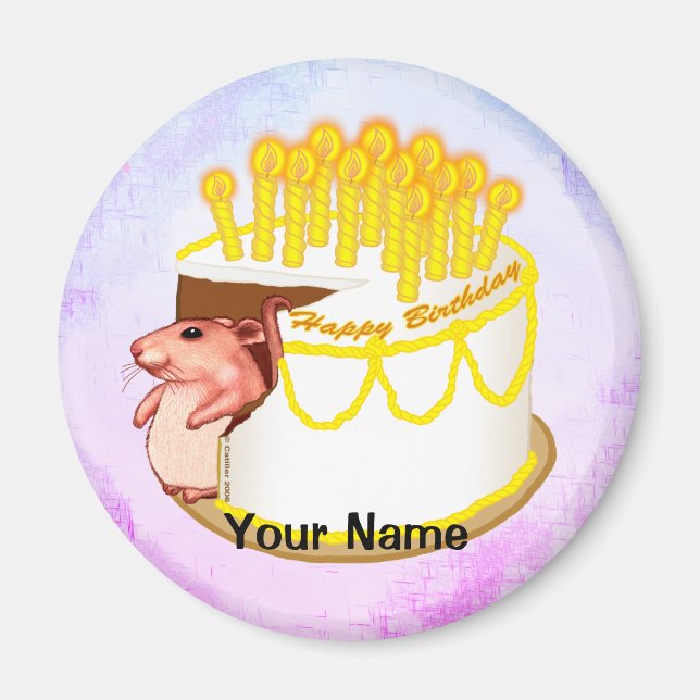 Mouse Birthday Cake magnet (Front)