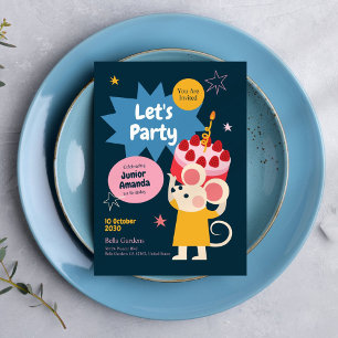 Mouse Birthday Party Invitation