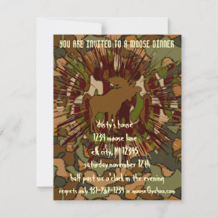 Mouse Camouflage Dinner Invitations