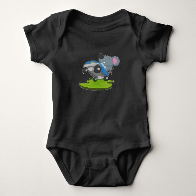 Mouse Car Baby Bodysuit (Front)