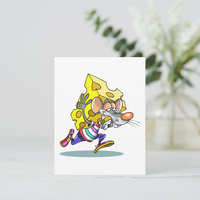 Mouse Carrying Cheese Invitations (Creator Uploaded)