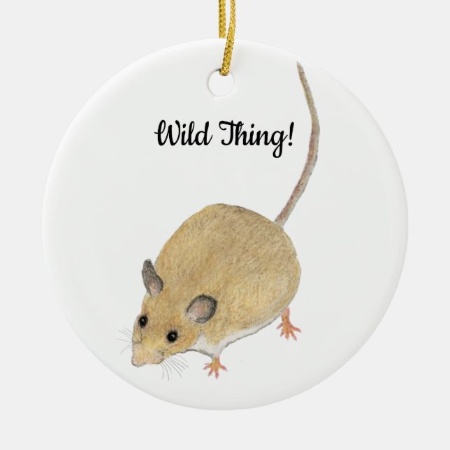 Mouse Ceramic Ornament (Front)