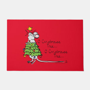 Mouse Christmas Funny Kids Doormat