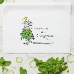 Mouse Christmas Funny Kids Kitchen Towel