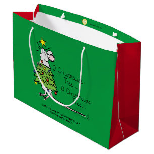 Mouse Christmas Funny Kids Large Gift Bag