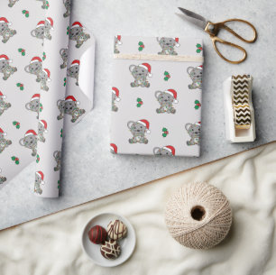 Mouse Christmas Winter Animals Holiday Mice Wrapping Paper