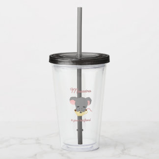 Mouse Cocoa Cappuccino Acrylic Tumbler