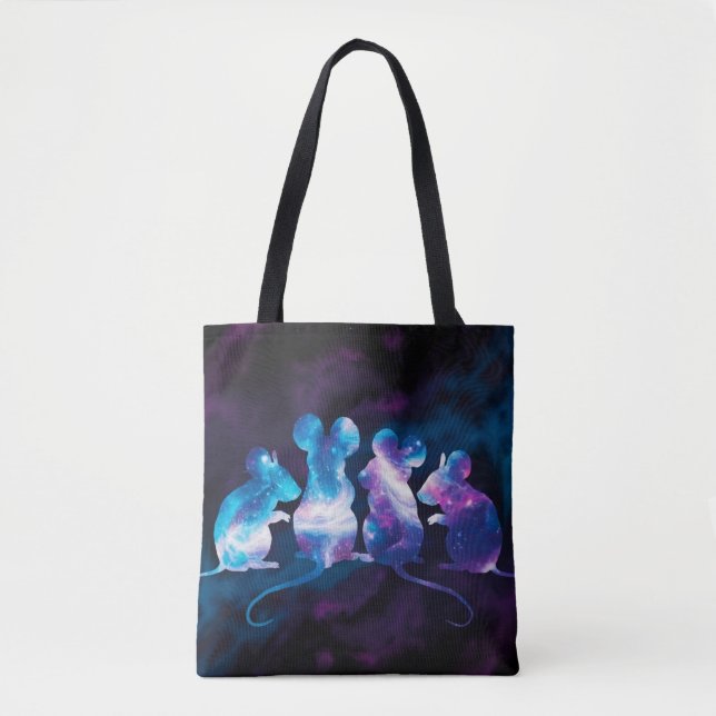 Mouse Cosmos Shopping Errand Tote Bag (Front)