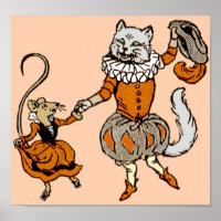 mouse dancing with a cat