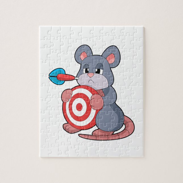 Mouse Darts Dart Dartboard Jigsaw Puzzle (Vertical)