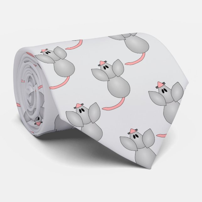 Mouse Design Tie (Rolled)