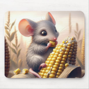 Mouse Eating Corn On The Cob Mouse Pad