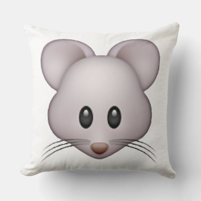 Mouse - Emoji Throw Pillow (Front)
