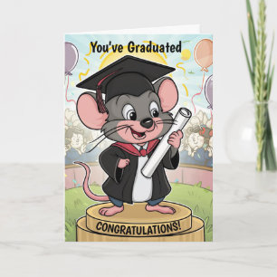 Mouse Graduation Personalized Card