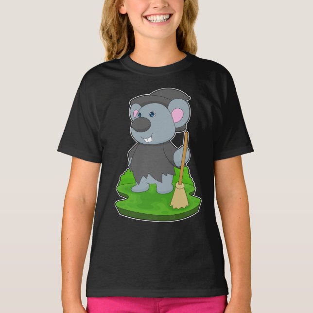 Mouse Halloween Witch T-Shirt (Front)