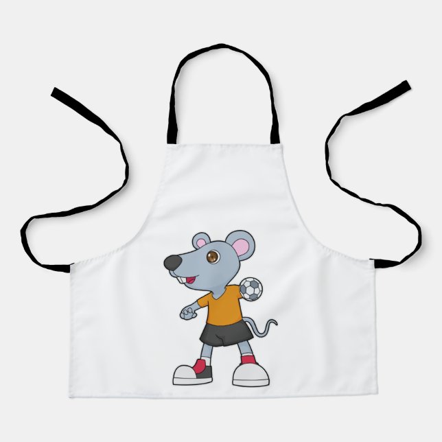 Mouse Handball player Handball Apron (Front)