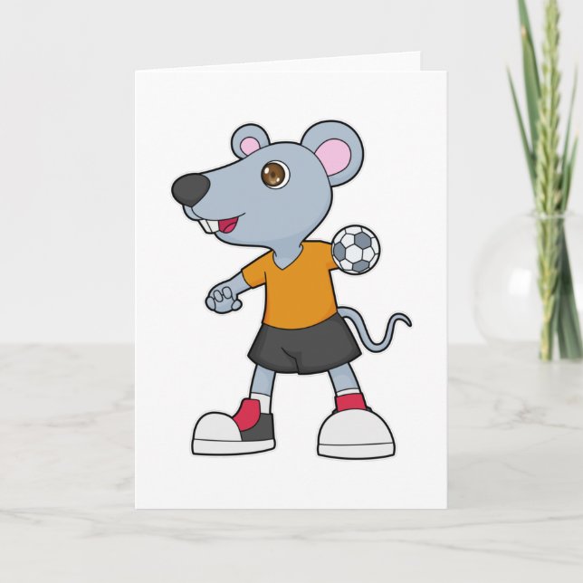 Mouse Handball player Handball Card (Front)