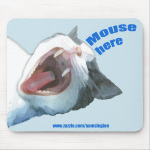 Mouse Here Mousepad Blue