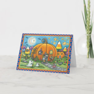 MOUSE HOUSE HALLOWEEN GREETING CARD Verse