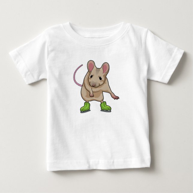 Mouse Ice skating Ice skates Baby T-Shirt (Front)