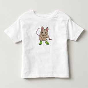 Mouse Ice skating Ice skates Toddler T-shirt
