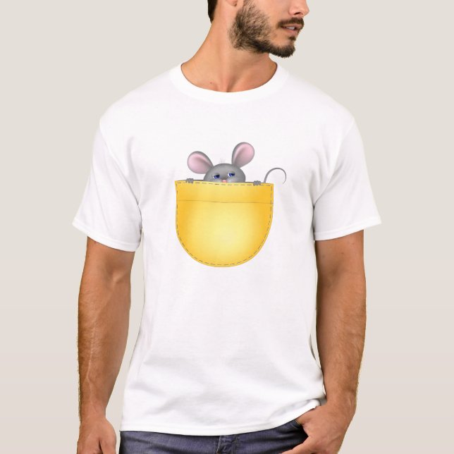 Mouse In Pocket T-Shirt (Front)