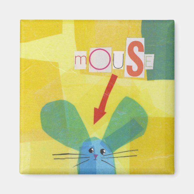 Mouse in Yellow Magnet (Front)