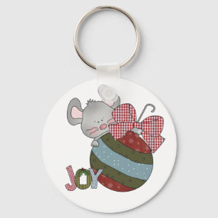 Mouse Joy Holiday T-shirts and Gifts Keychain