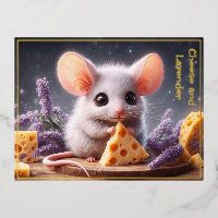 Mouse lavender cheese flowers modern lovely 