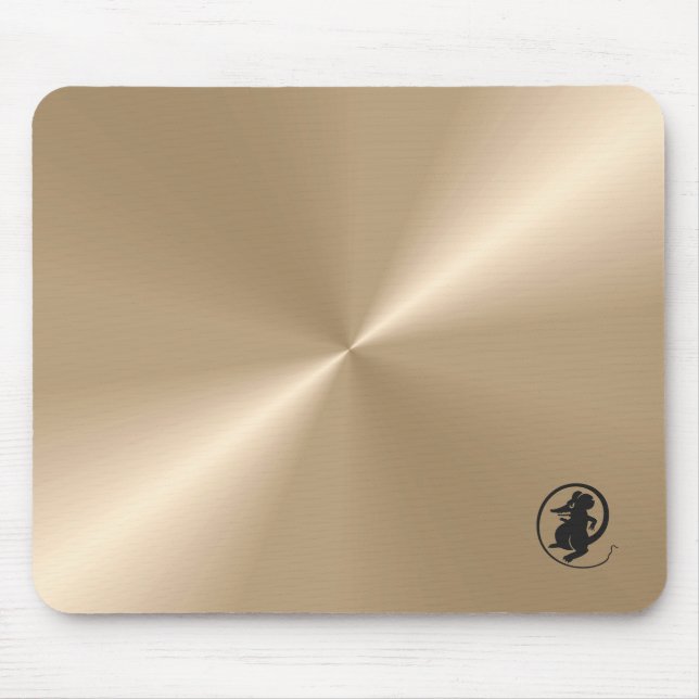 Mouse Logo on Nacre Metallic Mousepad (Front)