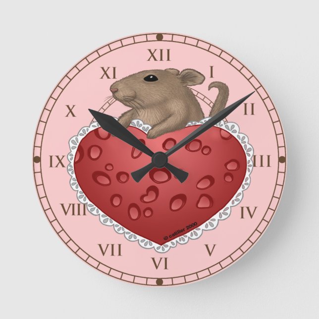 Mouse Love Heart clock (Front)