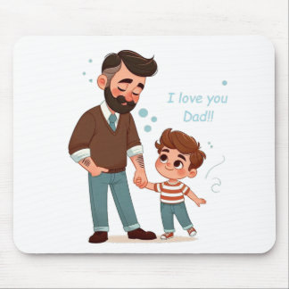 Mouse mat with dedication for dad.