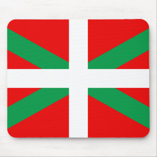 Mouse mat with Flag Basque “Ikkurina "