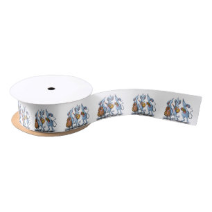 Mouse Music Band Funny Ribbon Satin Ribbon