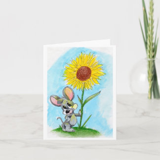 Mouse 'n' flower card