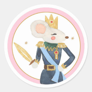 Mouse Nutcracker Land Sweets Girl Birthday Cupcake Classic Round Sticker