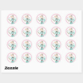 Mouse Nutcracker Land Sweets Girl Birthday Cupcake Classic Round Sticker (Sheet)