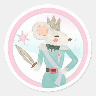 Mouse Nutcracker Land Sweets Girl Birthday Cupcake Classic Round Sticker
