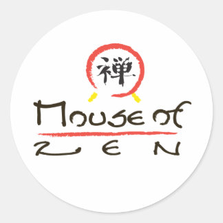Mouse Of Zen Round Sticker