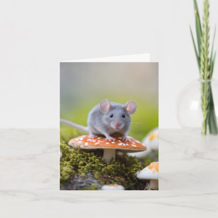 Mouse On Toadstool Note Card