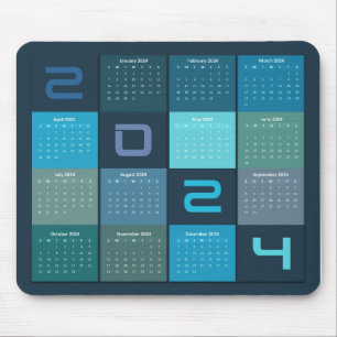 Mouse Pad Calendar 2024
