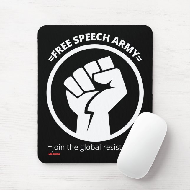 mouse pad "FREE SPEECH ARMY"  (With Mouse)