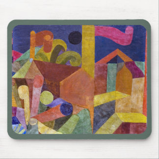 MOUSE PAD - ''Houses with Flags'' - An Abstract
