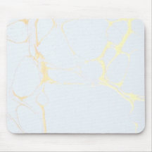 Mouse Pad - Marble Gold Blue