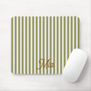 Mouse Pad Personalized Striped Custom Name